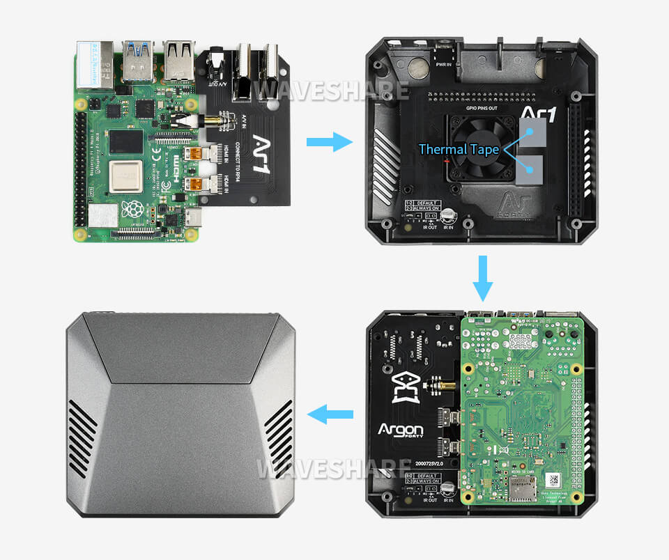 Argon One M.2: Aluminum Case For Raspberry Pi 4, With M.2